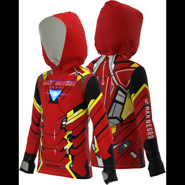 X PROTECTION  SUBLIMADA INFANTIL HOMEM DE FERRO 2